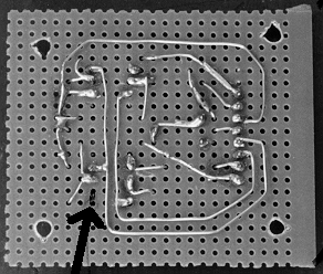 Bottom view of S/H board