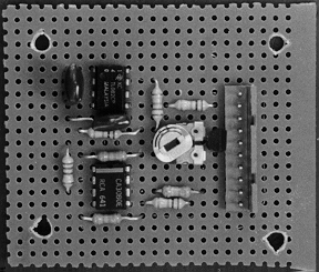 Top view of S/H board
